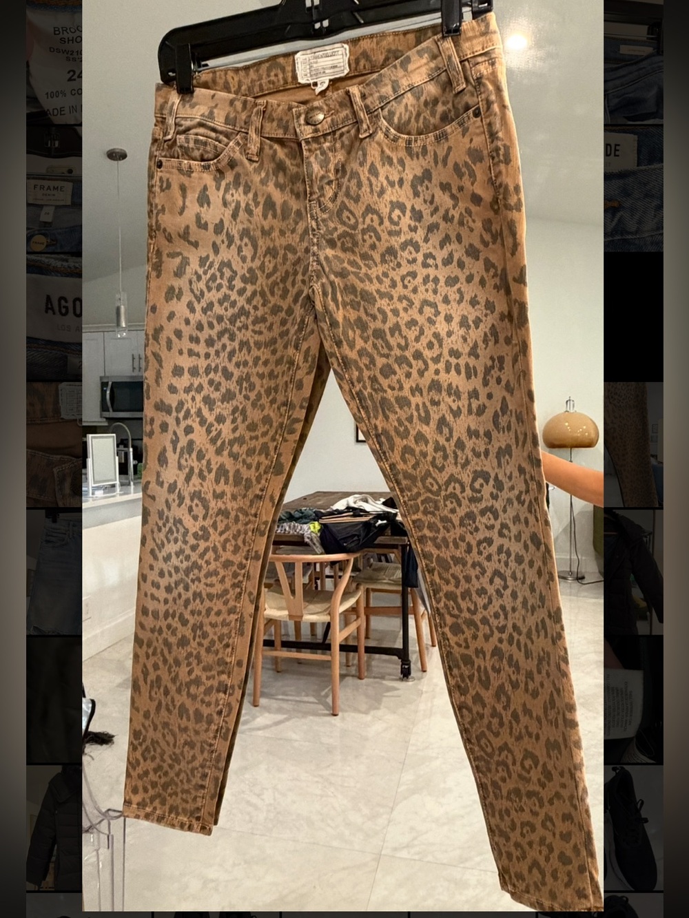 Current/Elliott Brown Leopard Skinny Jeans
